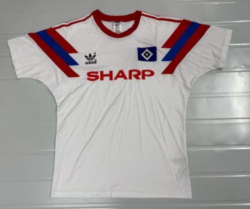 Retro Jersey 1990-1991 HSV Hamburg SV Home Soccer Jersey Hamburger Vintage Football Shirt