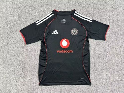 Fan Version 2025-2026 Orlando Pirates Home Soccer Jersey Football Shirt