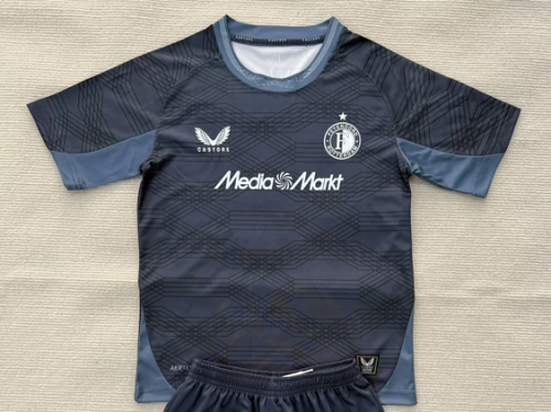 Fan Version 2025-2026 Feyenoord Rotterdam Away Black Soccer Jersey Football Shirt
