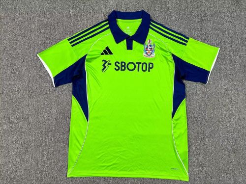 with Sponor Logo Fulham Football Shirt Fan Version 2025-2026 Fulham Away Green Soccer Jersey