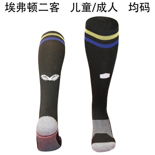 Youth/Adult 2025-2026 Everton Third Away Black Soccer Socks Football Socks