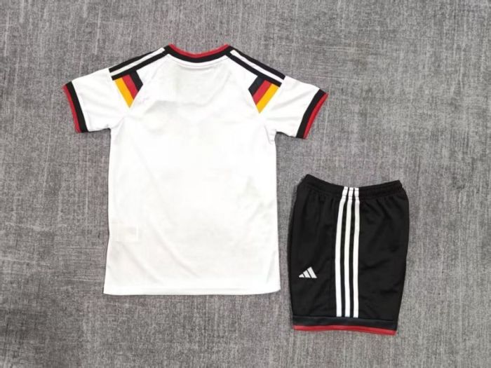 Youth Uniform Kids Kit 2025-2026 Germany Home Soccer Jersey Shorts White Child Football Set