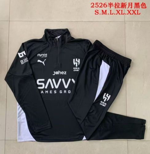 2025-2026 Al-Halil Black Soccer Training Sweater and Pants Football Kit
