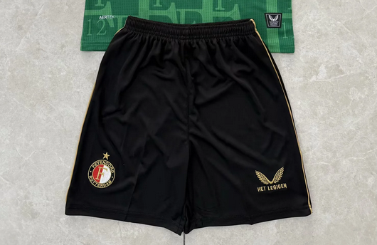 Fan Version 2025-2026 Feyenoord Rotterdam Fourth Away Green Soccer Shorts Football Shorts