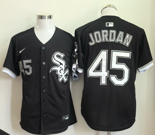 Chicago White Sox 45 JORDAN Black Cool Base Jersey