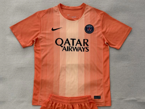 Fan Version 2025-2026 PSG Orange Goalkeeper Soccer Jersey Paris Football Maillot