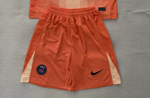 Fan Version 2025-2026 PSG Orange Goalkeeper Soccer Shorts Football Shorts