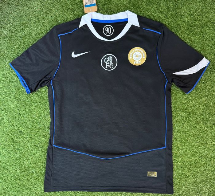 with Club World Cup Champions Patch Fan Version 2025-2026 Chelsea João Pedro 20 Third Away Black Soccer Jersey Football Shirt