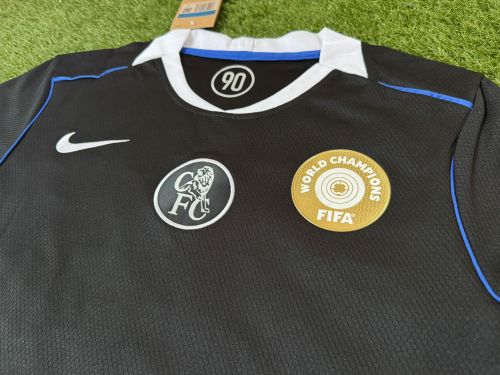 with Club World Cup Champions Patch Fan Version 2025-2026 Chelsea João Pedro 20 Third Away Black Soccer Jersey Football Shirt