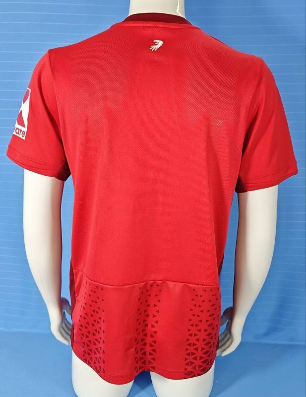 Fan Version 2025-2026 SC Freiburg Away Red Soccer Jersey Football Shirt