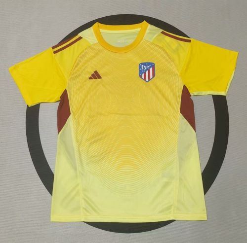 Fan Version 2025-2026 Atletico Madrid Yellow Goalkeeper Soccer Jersey Football Shirt