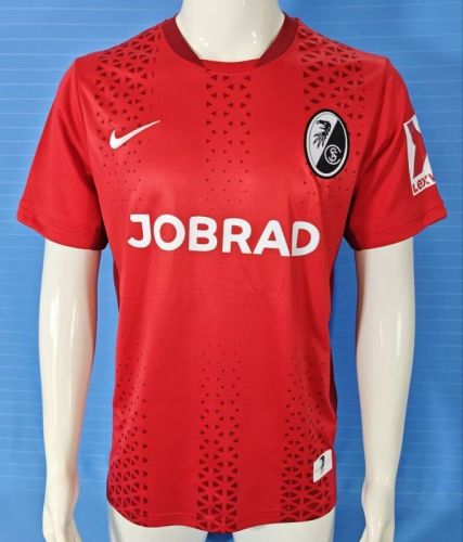 Fan Version 2025-2026 SC Freiburg Away Red Soccer Jersey Football Shirt