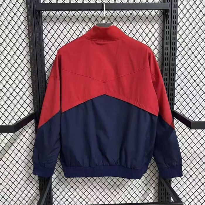 2025-2026 Barcelona Dark Blue/Red Soccer Windbreaker Jacket Football Jacket
