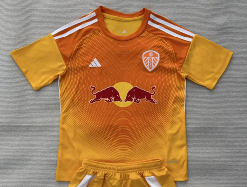 Fan Version 2025-2026 Leeds United Orange Goalkeeper Soccer Jersey Football Shirt