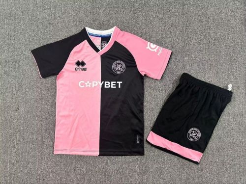 Youth Uniform Kids Kit 2025-2026 Queens Park Rangers Away Soccer Jersey Shorts Child Football Set
