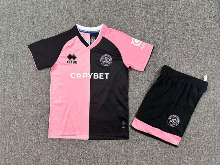Youth Uniform Kids Kit 2025-2026 Queens Park Rangers Away Soccer Jersey Shorts Child Football Set