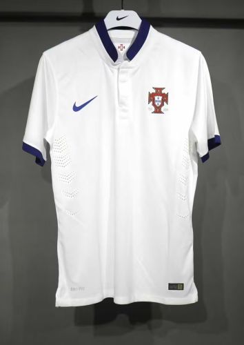 Player Version Retro Jersey Portugal 2014 Away White Soccer Jersey Vintage Football Shirt