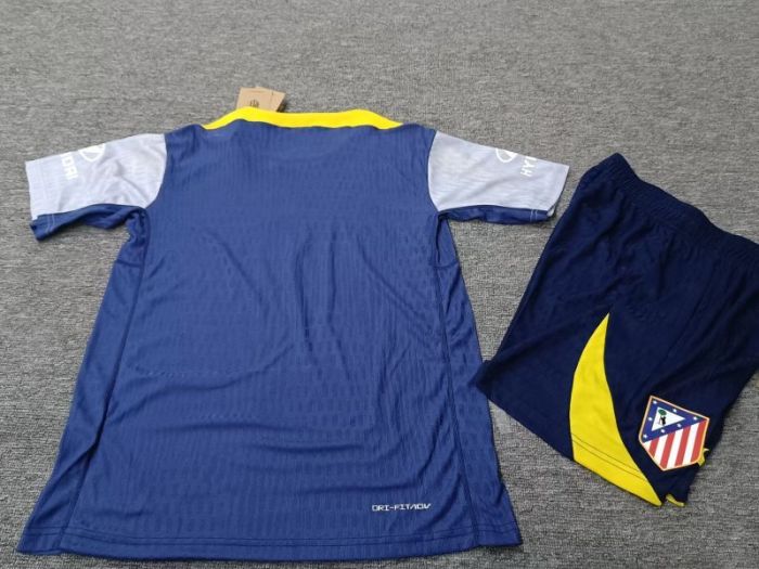 Player Version Adult Uniform 2025-2026 Atletico Madrid Dark Blue Soccer Training Jersey and Shorts Football Kits