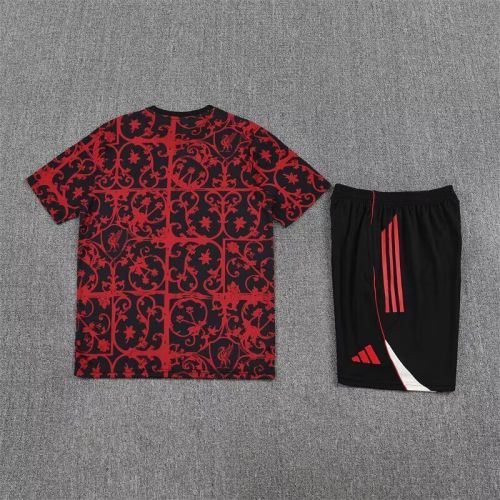 Adult Uniform 2025-2026 Liverpool Black/Red Soccer Training Jersey and Shorts Football Kits