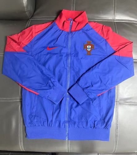 2025-2026 Portugal Blue/Red Soccer Windbreaker Jacket Football Jacket