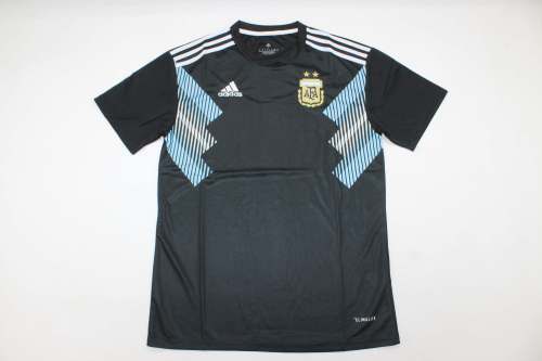 Retro Jersey 2018 Argentina Away Black Soccer Jersey Vintage Football Shirt