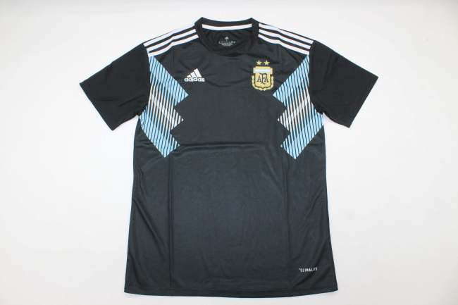 Retro Jersey 2018 Argentina Away Black Soccer Jersey Vintage Football Shirt