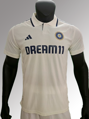 Player Version 2025-2025 India Away White Soccer Jersey Football Shirt