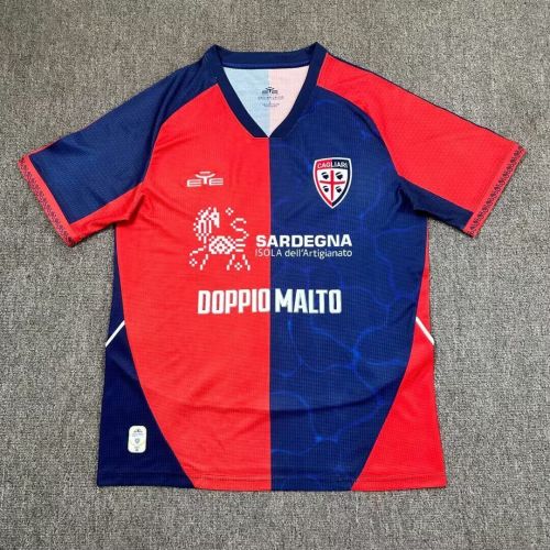 Fan Version 2025-2026 Cagliari Home Soccer Jersey Football Shirt