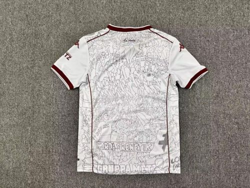 Fan Version 2025-2026 FC Metz Away White Soccer Jersey Football Shirt