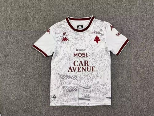 Fan Version 2025-2026 FC Metz Away White Soccer Jersey Football Shirt