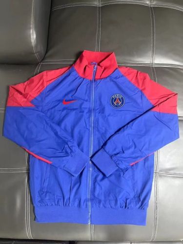 2025-2026 PSG Blue/Red Soccer Windbreaker Jacket Football Jacket