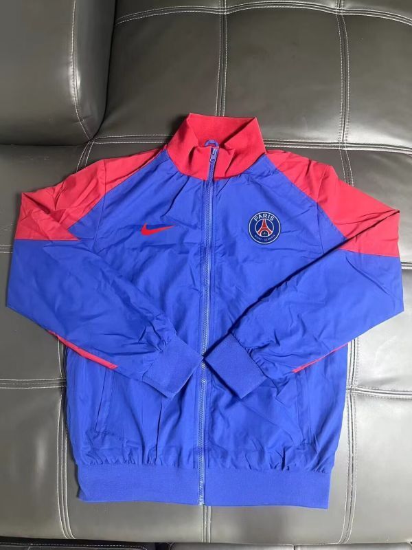 2025-2026 PSG Blue/Red Soccer Windbreaker Jacket Football Jacket