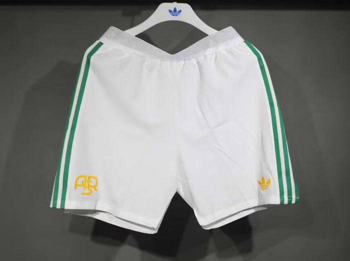 Player Version 2025-2026 As Roma Third Away White Soccer Shorts Football Shorts
