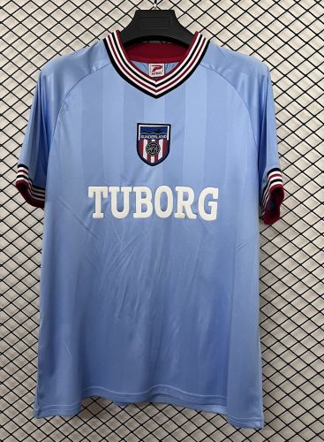 Retro Jersey 1986-1987 Sunderland Away Blue Soccer Jersey Vintage Football Shirt