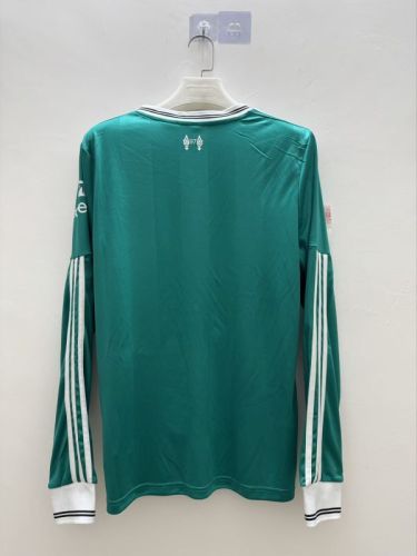 Long Sleeve Fan Version 2025-2026 Liverpool Third Away Green Soccer Jersey Football Shirt