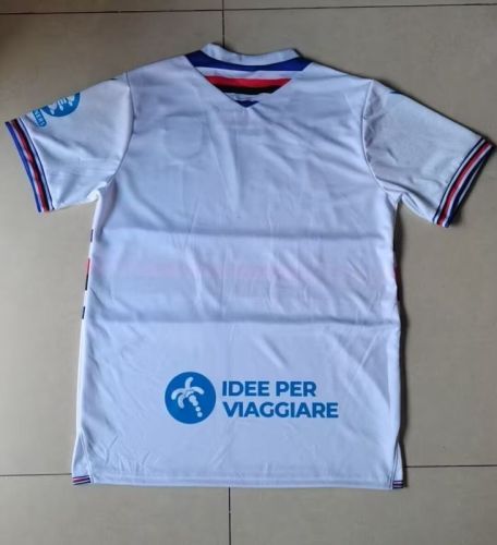 Fans Version 2025-2026 Sampdoria Away White Soccer Jersey Football Shirt