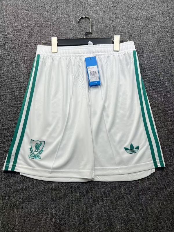 Fan Version 2025-2026 Liverpool Third Away White Soccer Shorts Football Shorts