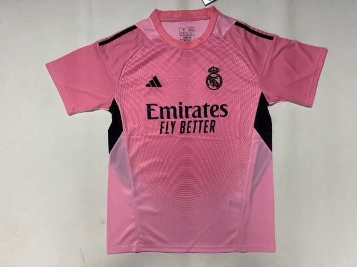 Fans Version 2025-2026 Real Madrid Pink Goalkeeper Soccer Jersey Real Football Shirt