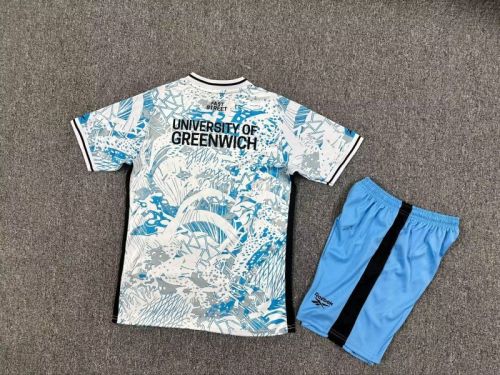 Youth Uniform Kids Kit 2025-2026 Charlton Away Soccer Jersey Shorts Child Football Set