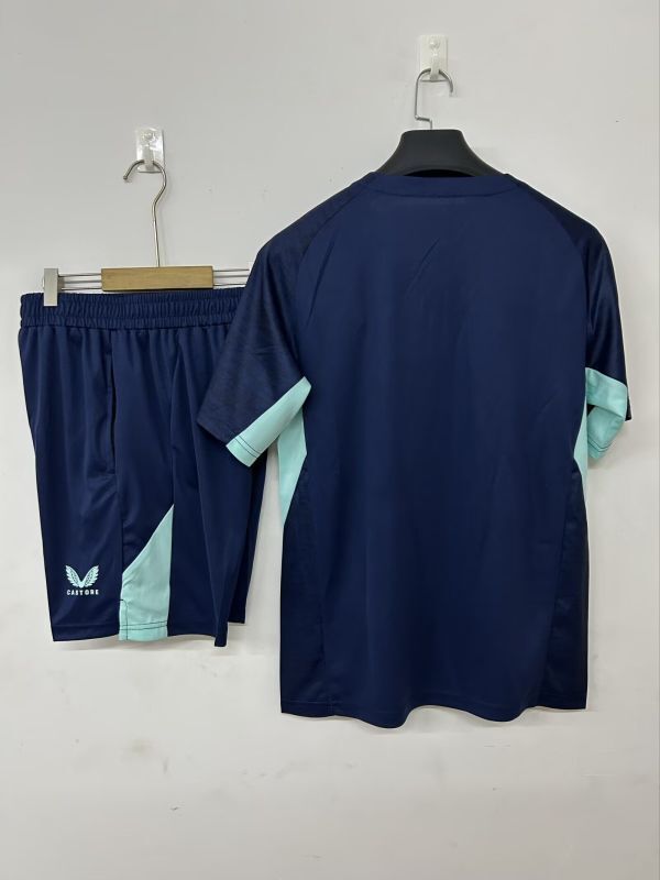 Adult Uniform 2025-2026 Athletic Bilbao Dark Blue Soccer Training Jersey and Shorts Football Kits