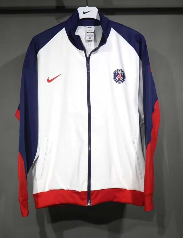 2025-2026 PSG White/Dark Blue/Red Soccer Windbreaker Jacket Football Jacket