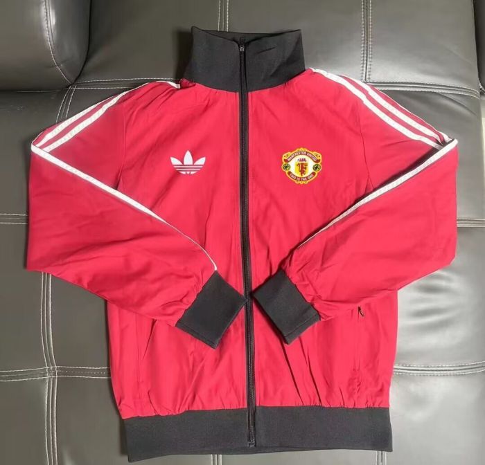 2025-2026 Manchester United Red/Black Soccer Jacket