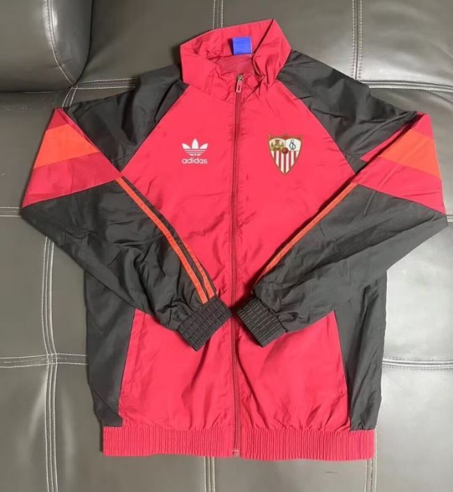 2025-2026 Sevilla Red/Black Soccer Windbreaker Jacket Football Jacket
