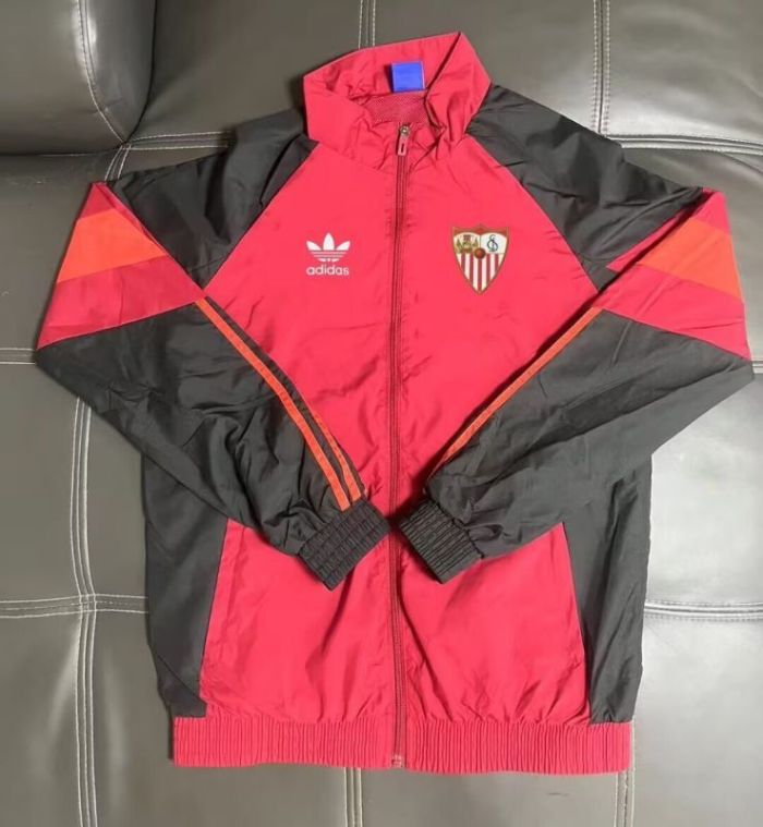 2025-2026 Sevilla Red/Black Soccer Windbreaker Jacket Football Jacket