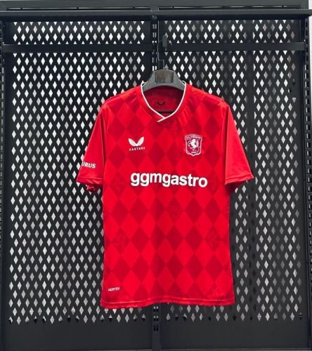 Fan Version 2025-2026 FC Twente Home Soccer Jersey Football Shirt