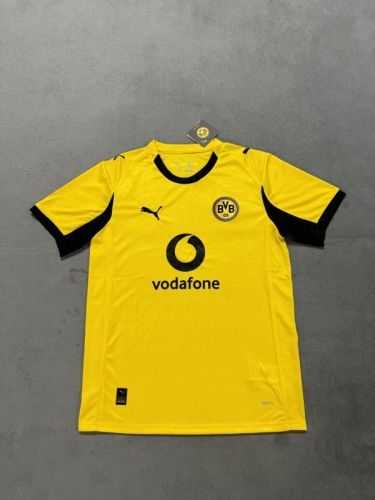 with Sponor Logo Fan Version 2025-2026 Borussia Dortmund UCL Home Soccer Jersey BVB Football Shirt