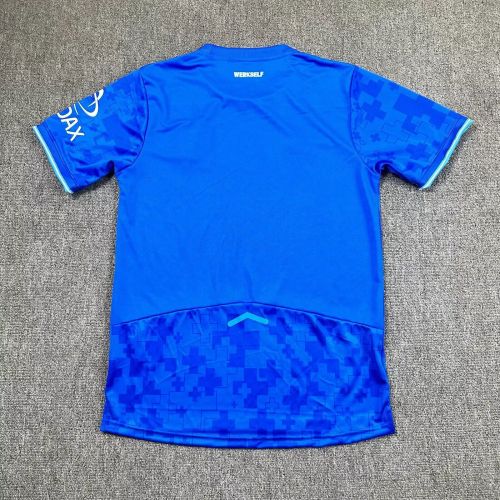 Fan Version 2025-2026 Bayer 04 Leverkusen Third Away Blue Soccer Jersey
