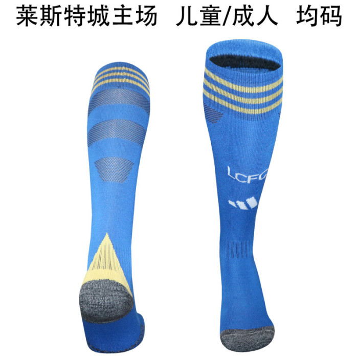 Youth/Adult 2025-2026 Leicester City Home Soccer Socks Football Socks