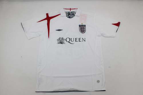 Retro Jersey 2006 England Queen Version Home Soocer Jersey Vintage Football Shirt