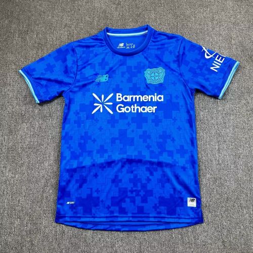 Fan Version 2025-2026 Bayer 04 Leverkusen Third Away Blue Soccer Jersey